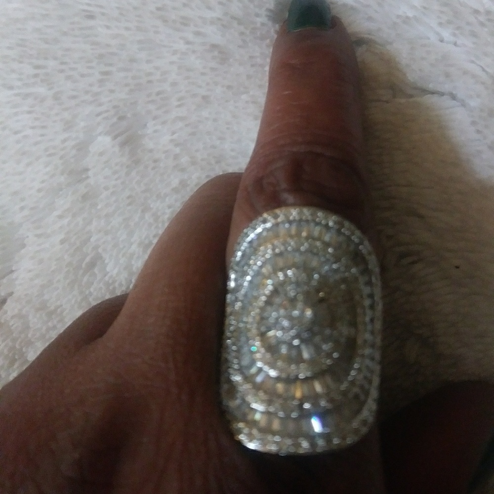 🚫SOLD🚫 RNatural White Sapphire 925 Silver Ring❤ - Picture 4 of 8
